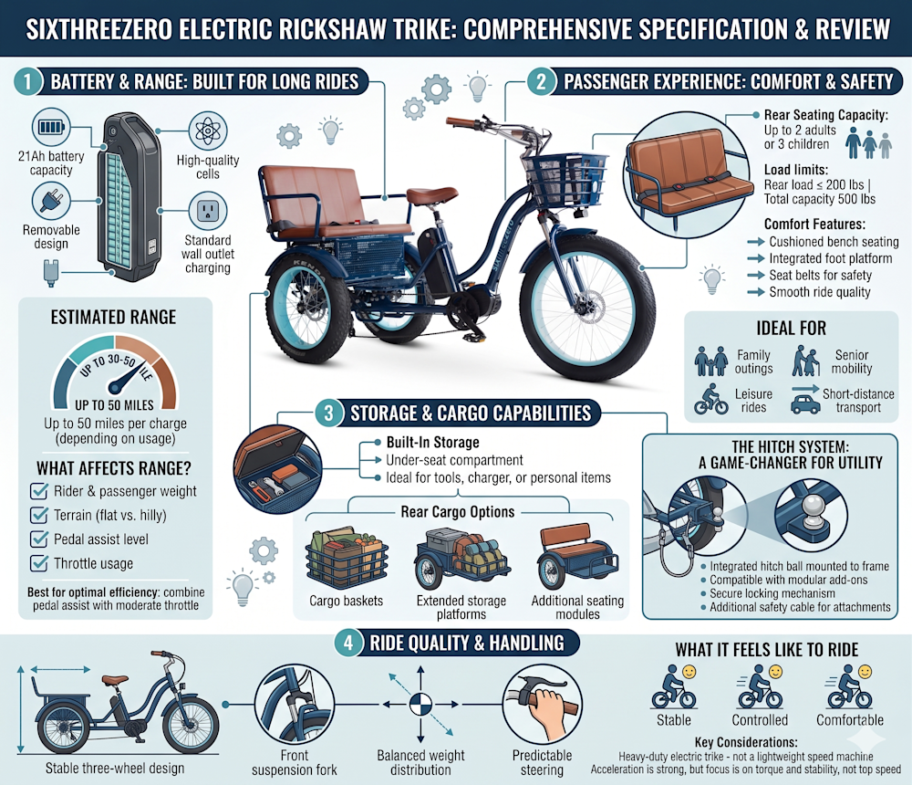 1000W Mid-Drive Electric Rickshaw (2025 Review): Powerful E-Trike for ...
