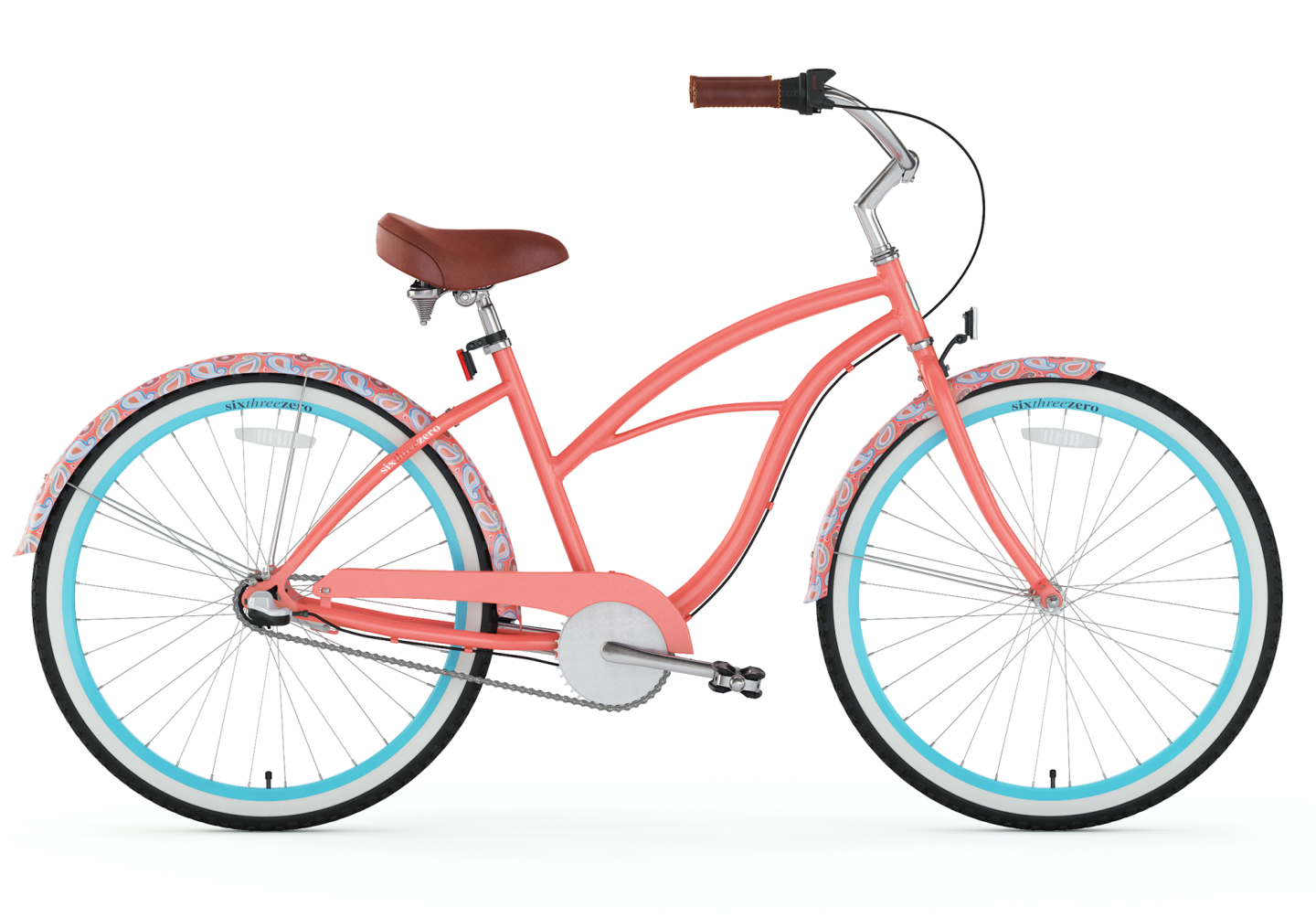 Teal beach cruiser sale bike with basket