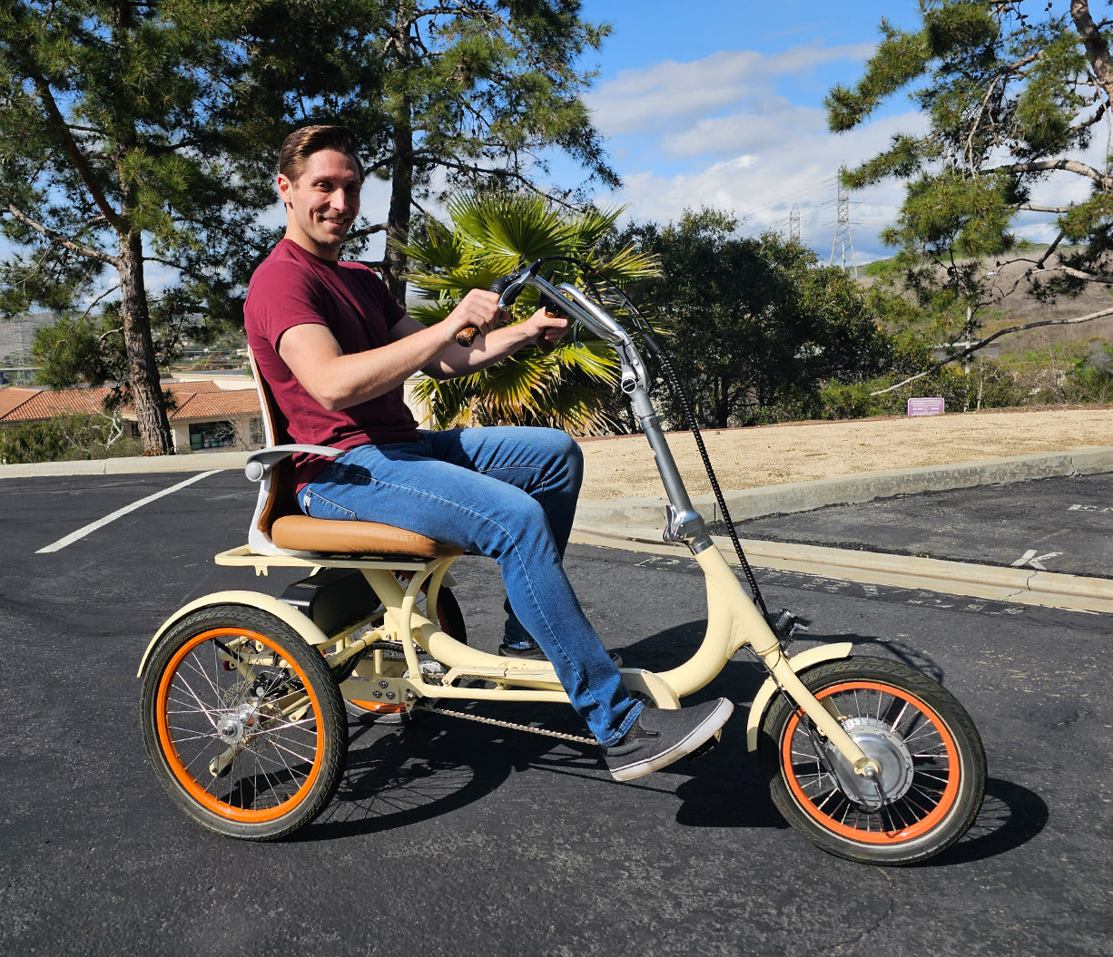 Trike Riders Electric Recumbent Trike for Riders 4'11