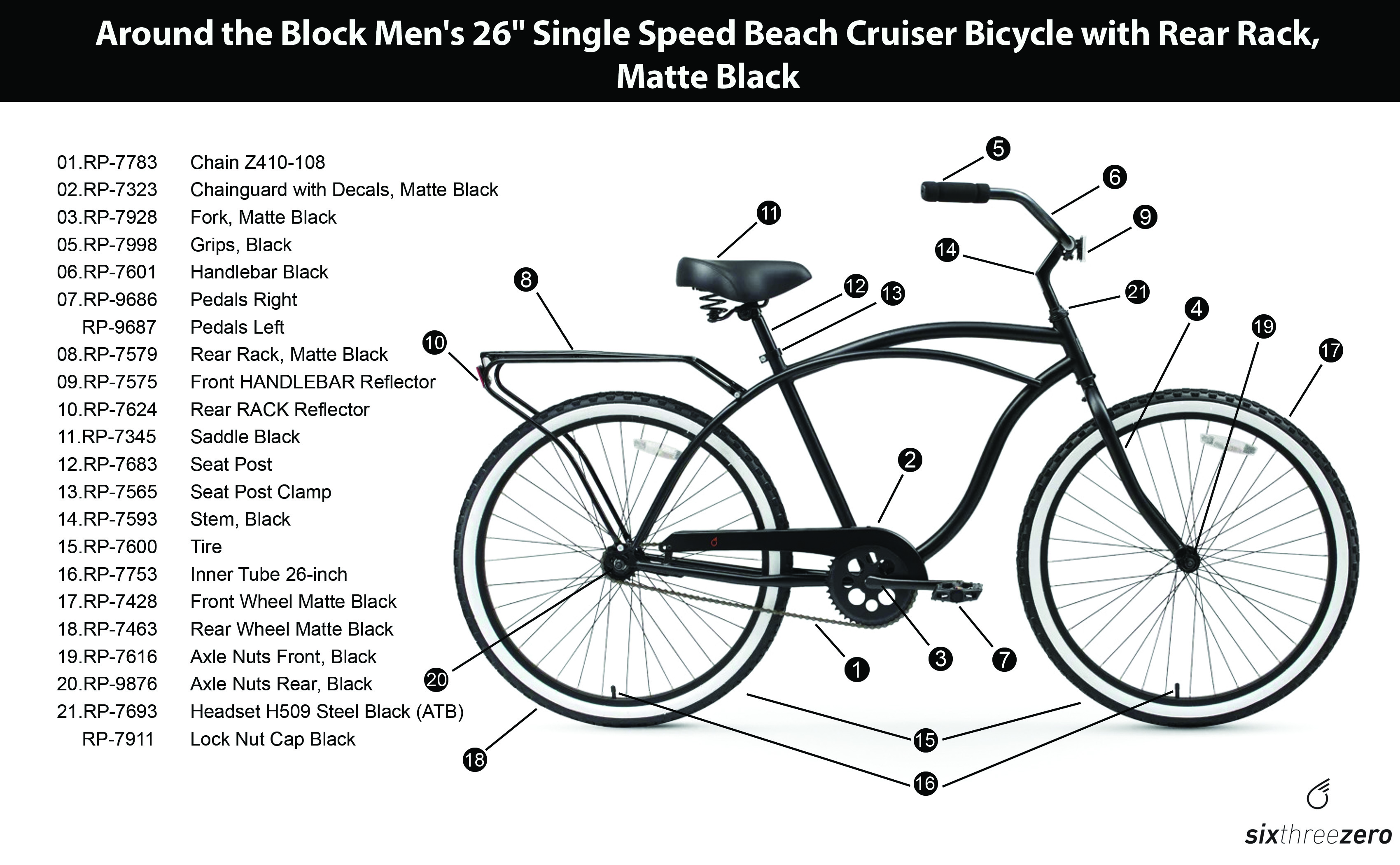 Beach cruiser on sale bike parts