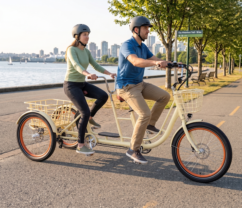 3 wheeled tandem bicycles SRNSAEB Dual Seat Wheel Bike/Pedal Tricycles Outdoor, 14 in 16in 18in 20in Cruiser Bicycle & Three Rickshaw Trikes with Passenger Basket, Toddler Child Tricycle(Pink,16in) : Toys & Games sixthreezero EVRYjourney Electric Trike Tandem
