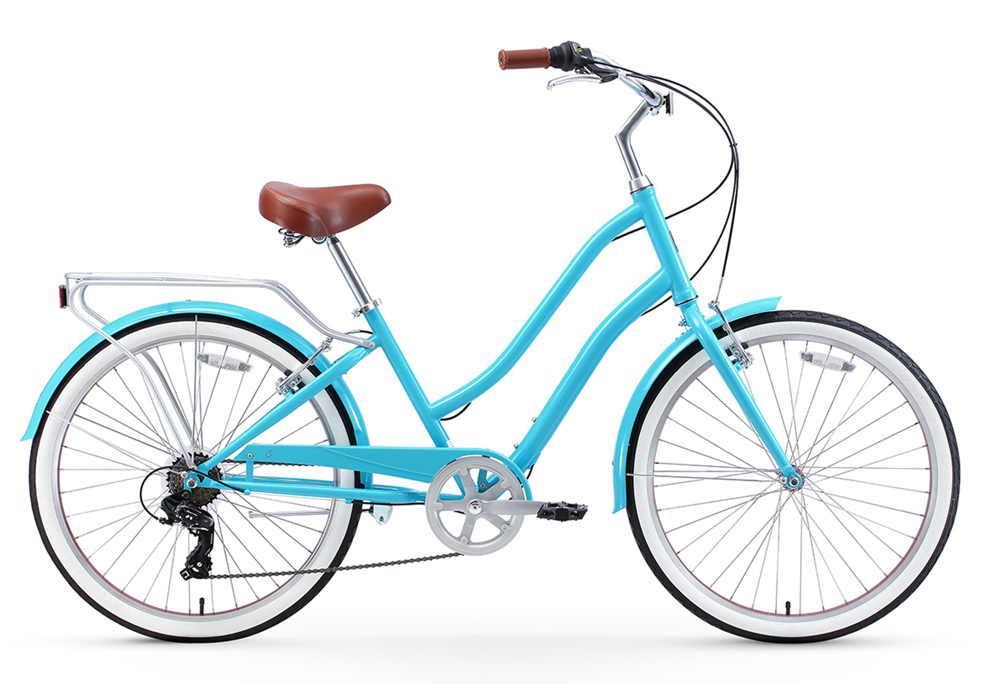 sixthreezero women's 26 inch 7 speed cruiser bike