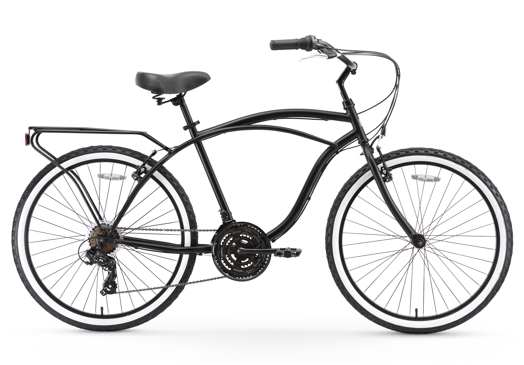 sixthreezero 26 inch 7 speed men's beach cruiser bicycle