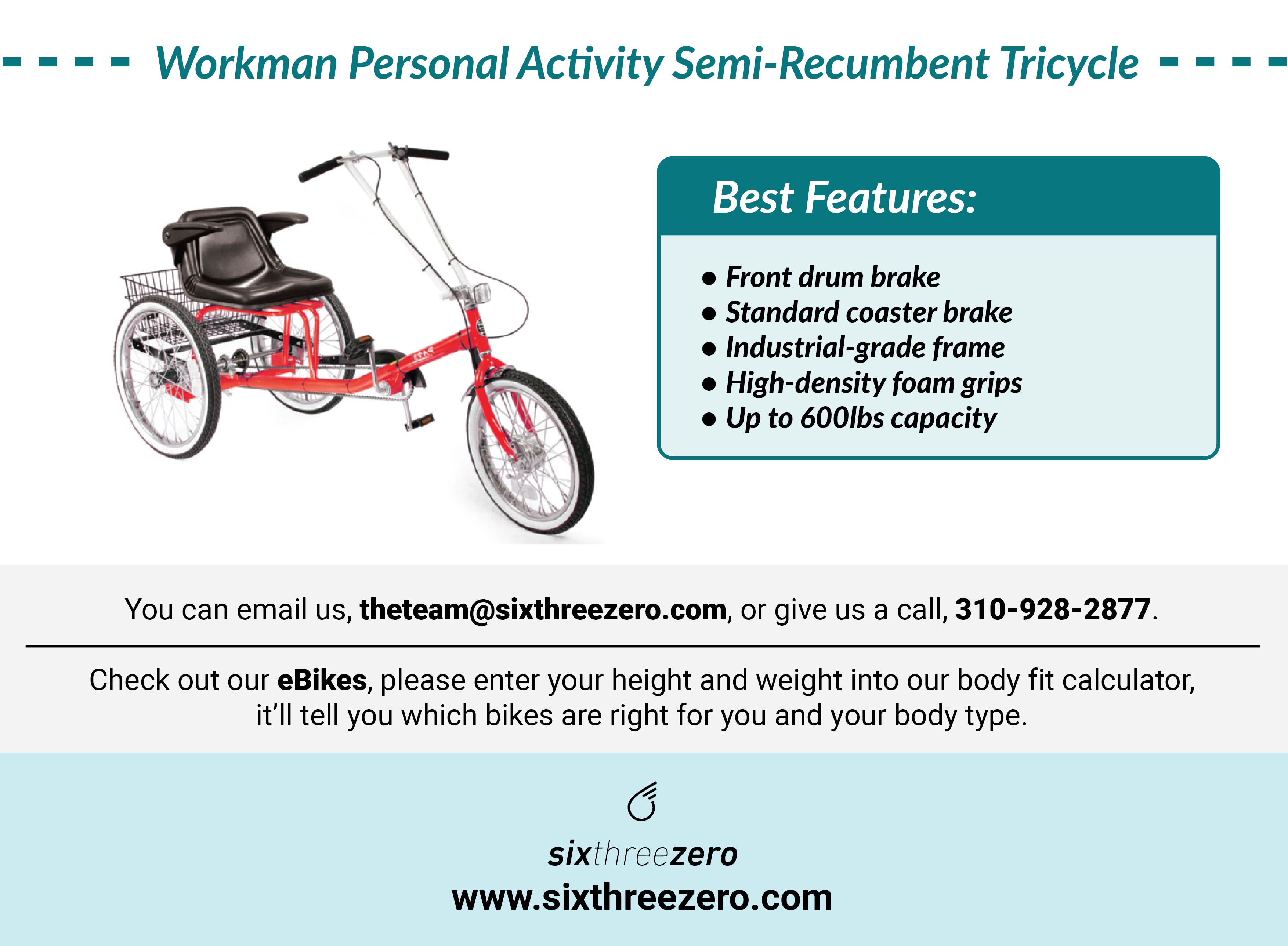 Semi recumbent tricycles online for adults