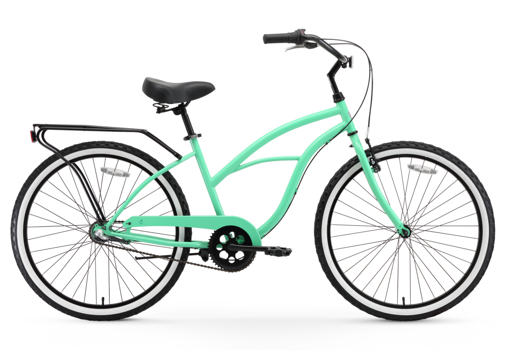 Top-Rated Green Bikes for Women | Mint Green Beach Cruiser 