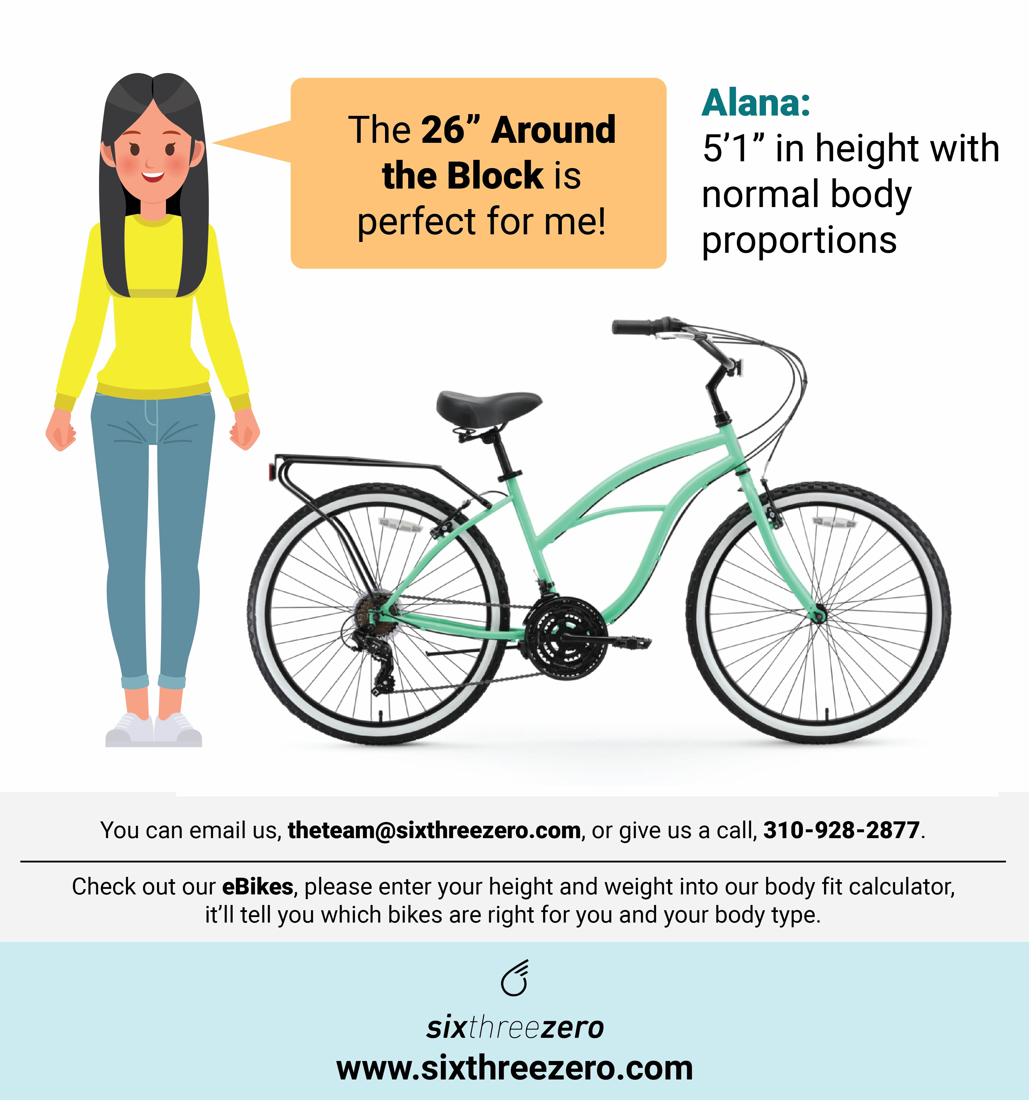 Bike size for clearance women's height