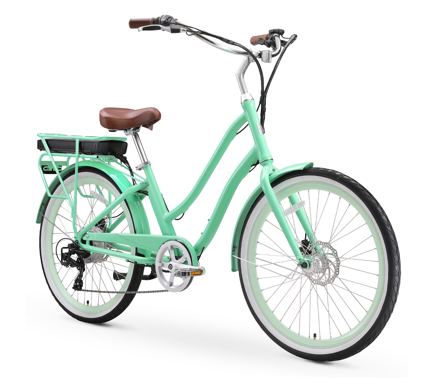 エクリュ36 Sixthreezero Hybrid Electric Bike With Pedal Assist 26 Inch 500W 7