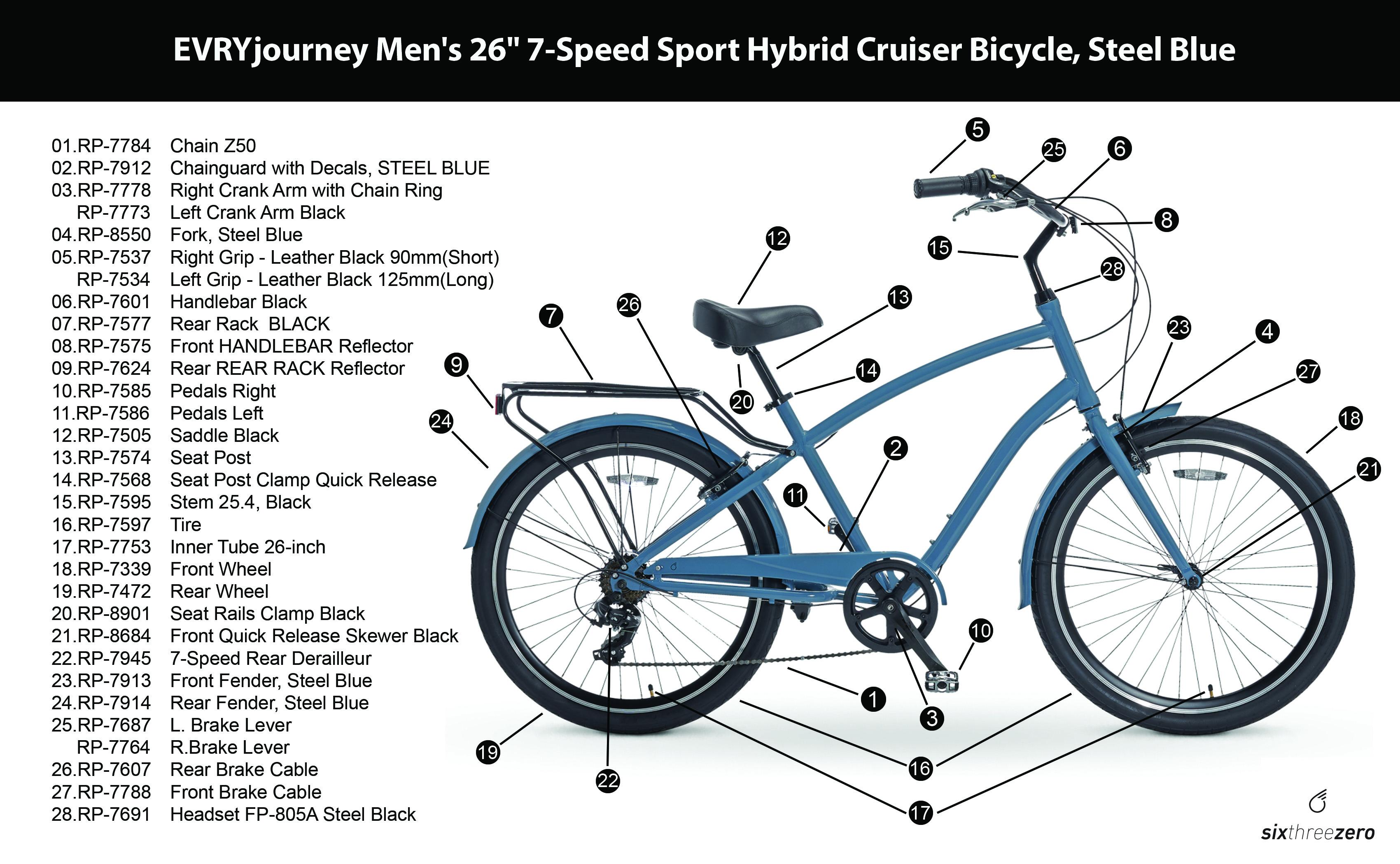 Mens hybrid bike 2024 frame size chart