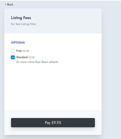 listing fees