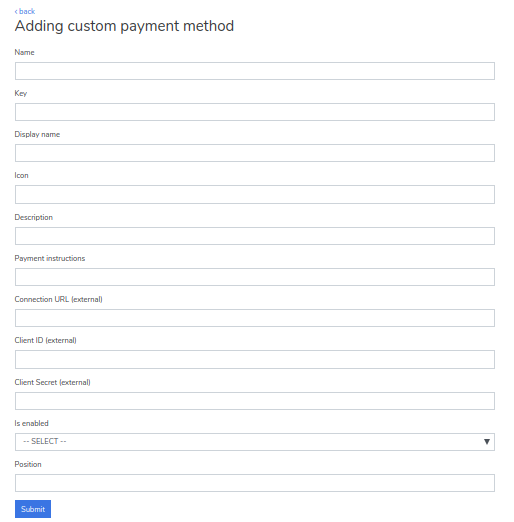 adding custom payment method