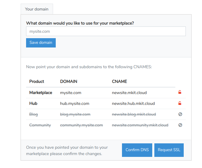 custom domain and CNAMEs