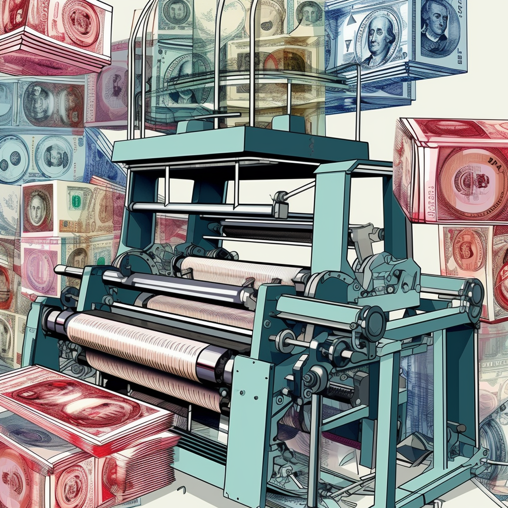 A image showing money being printed.