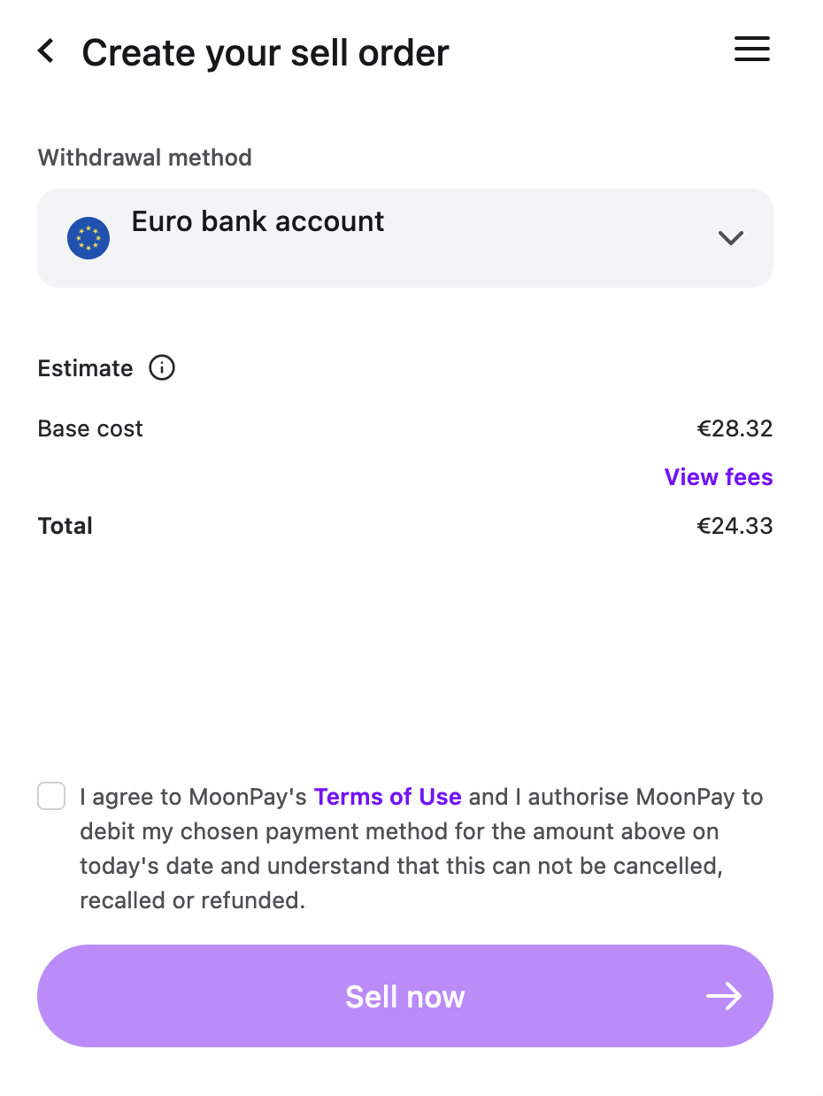 Convert Crypto To Fiat With MoonPay | Trust Wallet - MoonPay