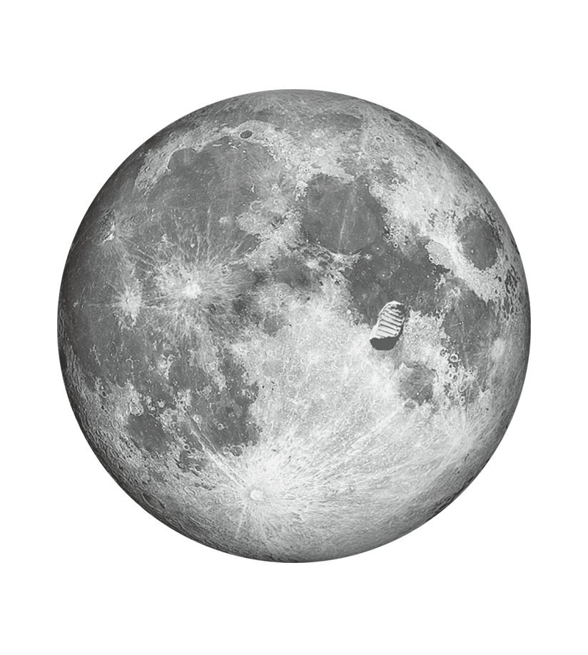 A picture of the moon.