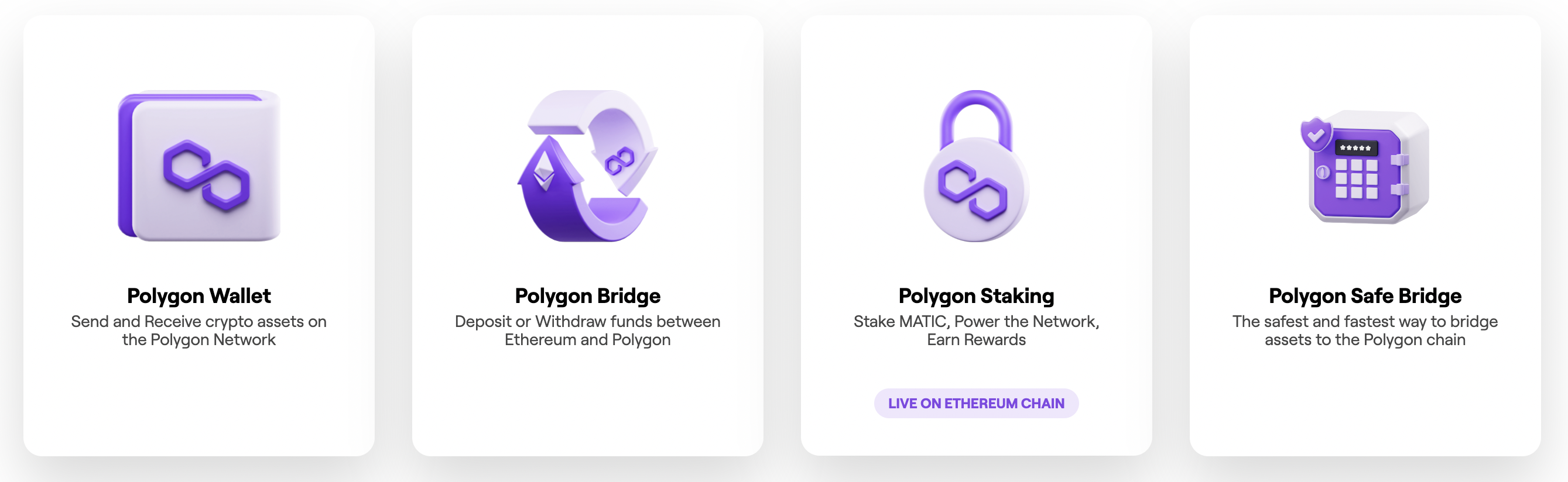 A screenshot of the Polygon wallet suite.