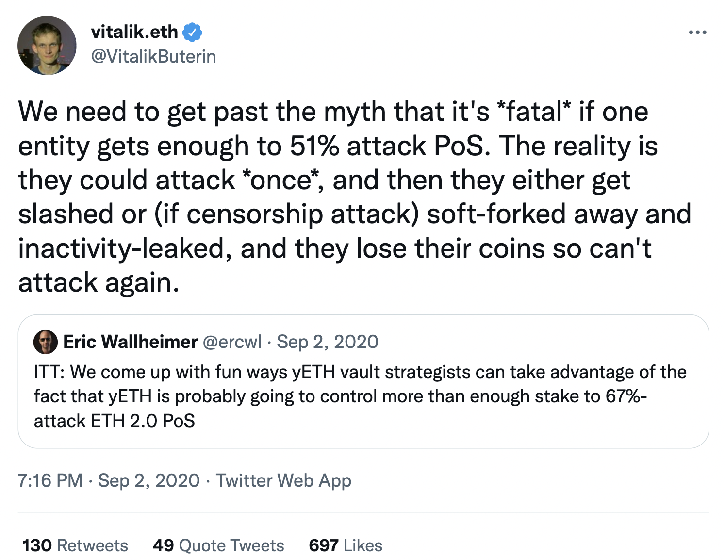 A screenshot of a Vitalik Buterin tweet.