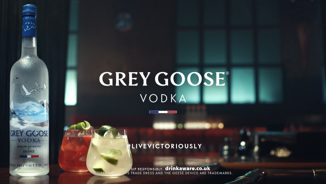 A picture of a Grey Goose ad