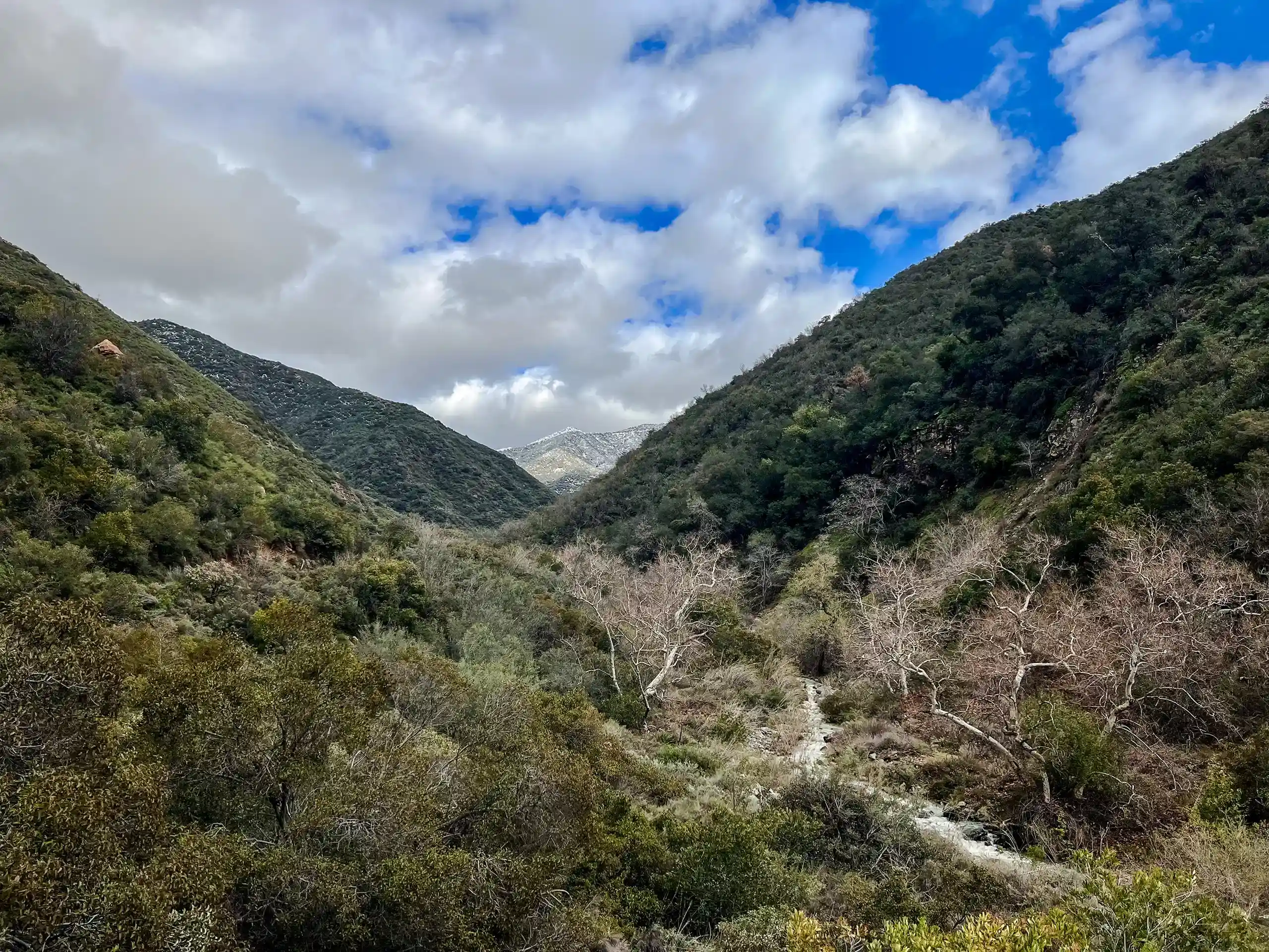 River follows the canyon