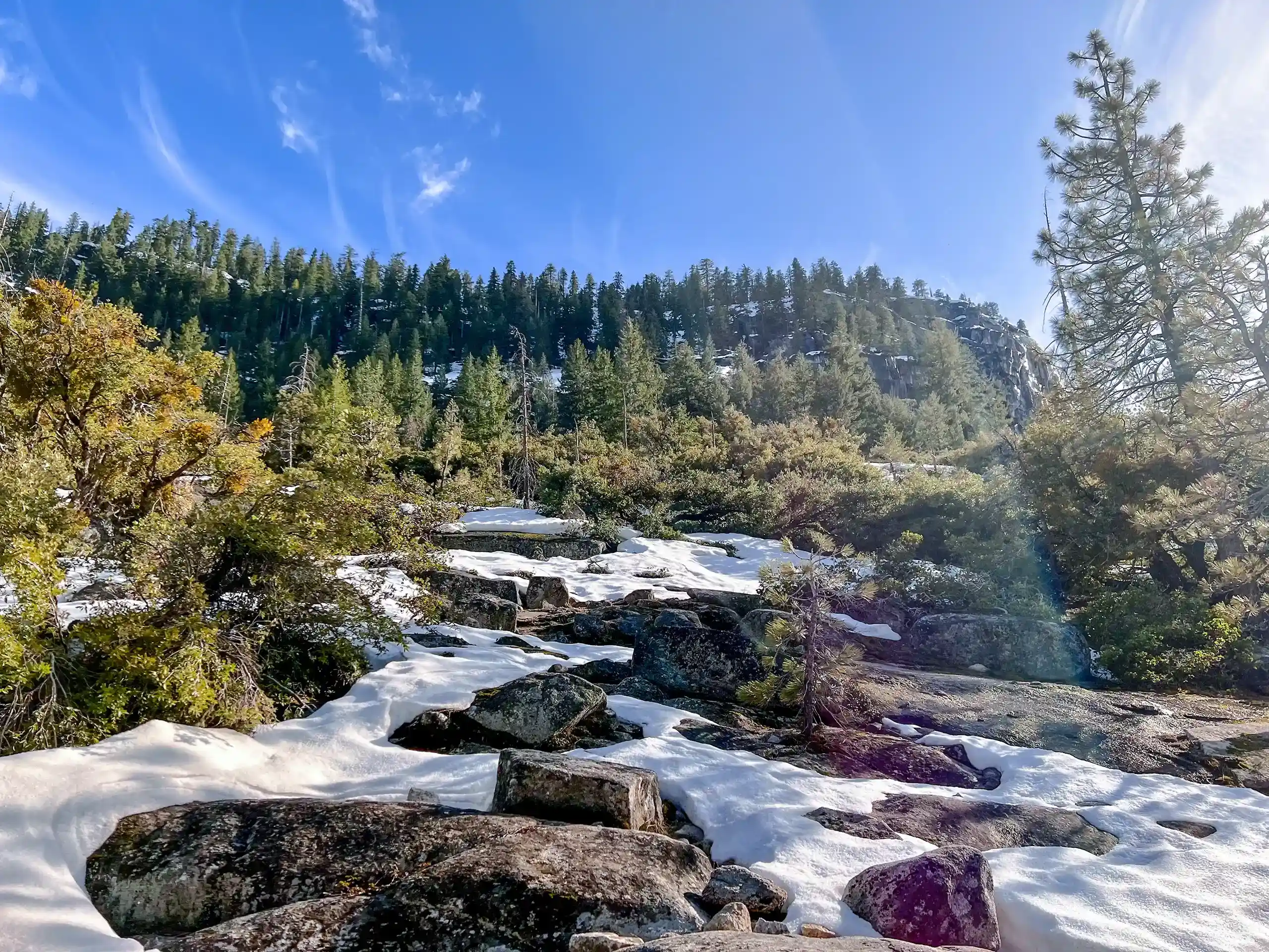 Snowy heights at Clark Point.