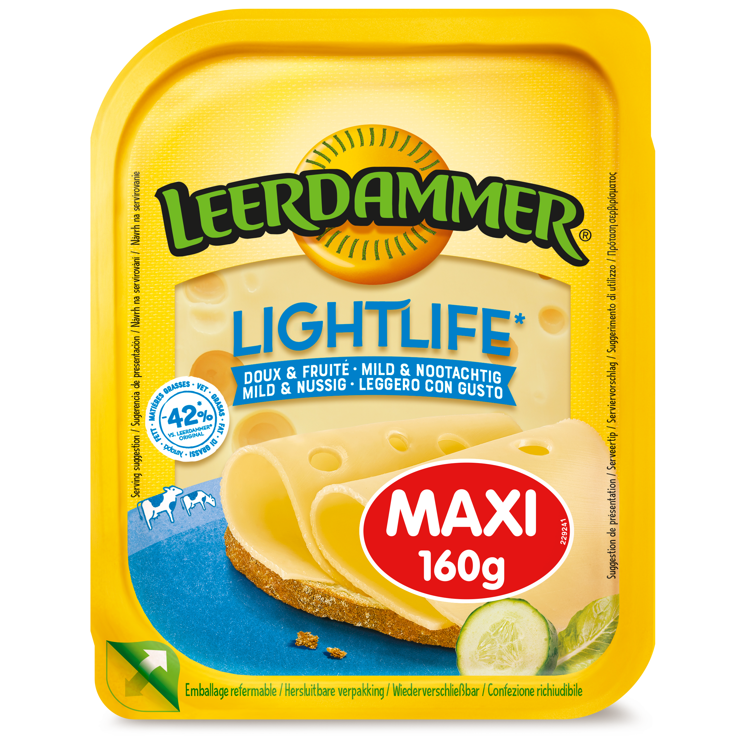 Leerdammer® Lightlife plátky MAXI 160g