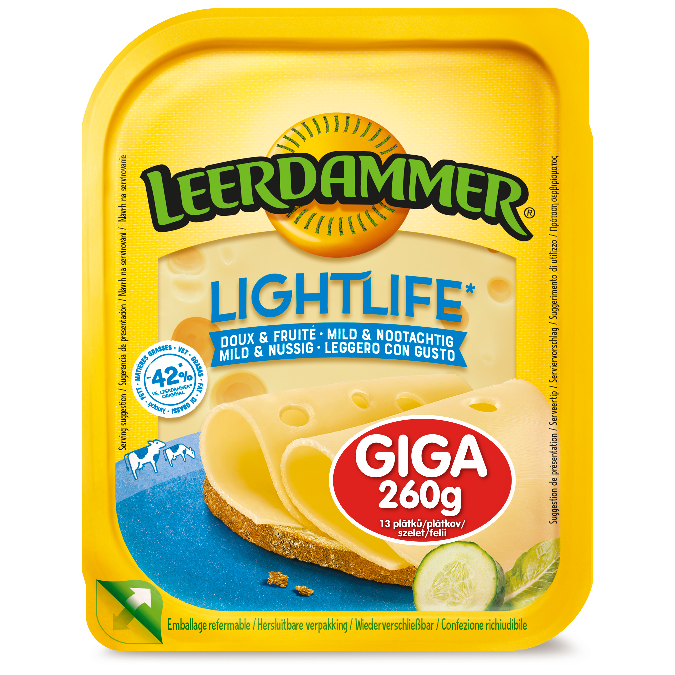 Leerdammer® Lightlife plátky GIGA 260g