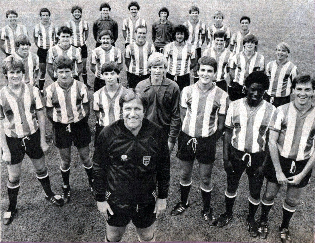 Fred Callaghan with 1982/83 squad