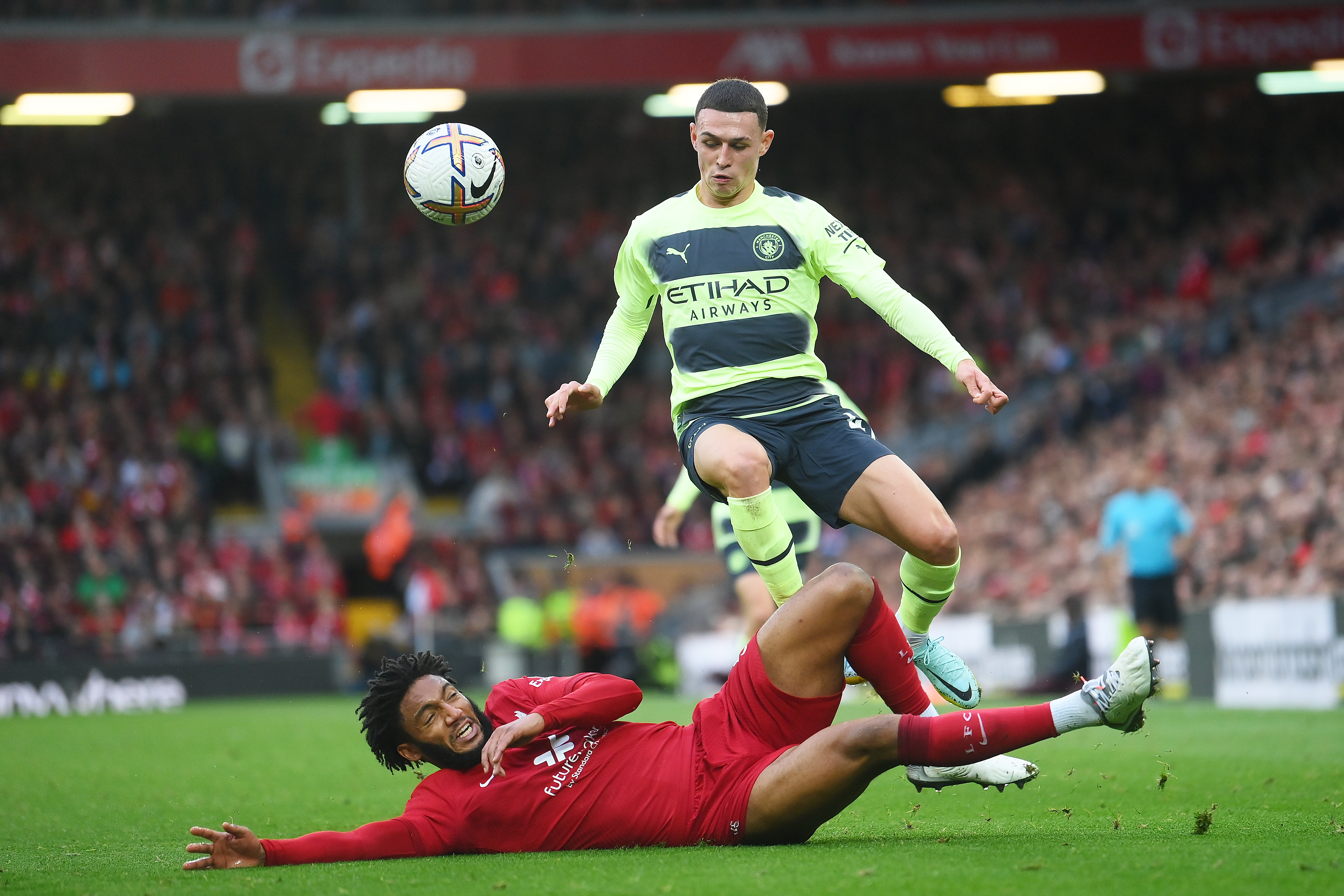 Joe Gomez for Liverpool against Manchester City