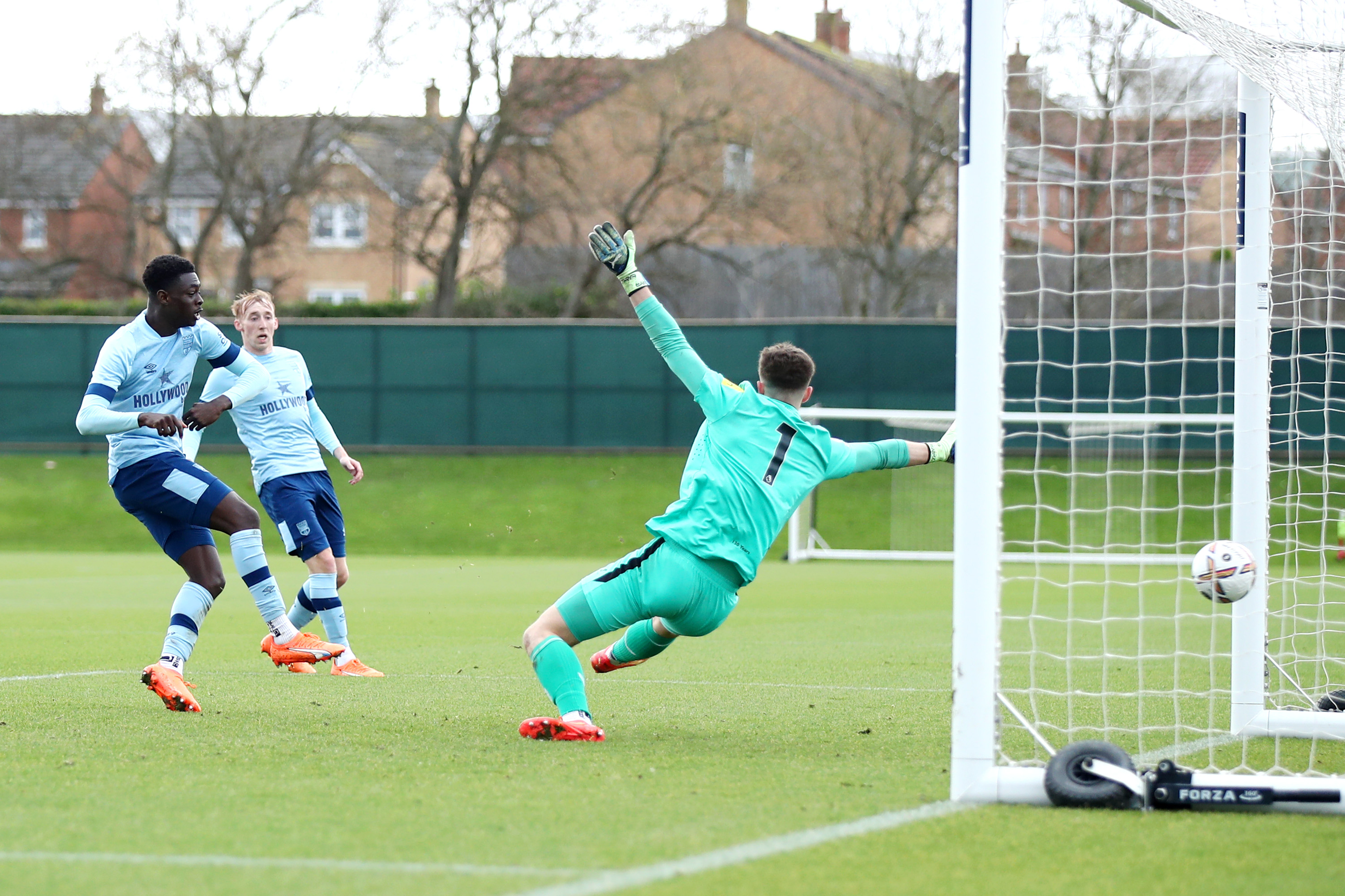 Michael Olakigbe scores v Newcastle