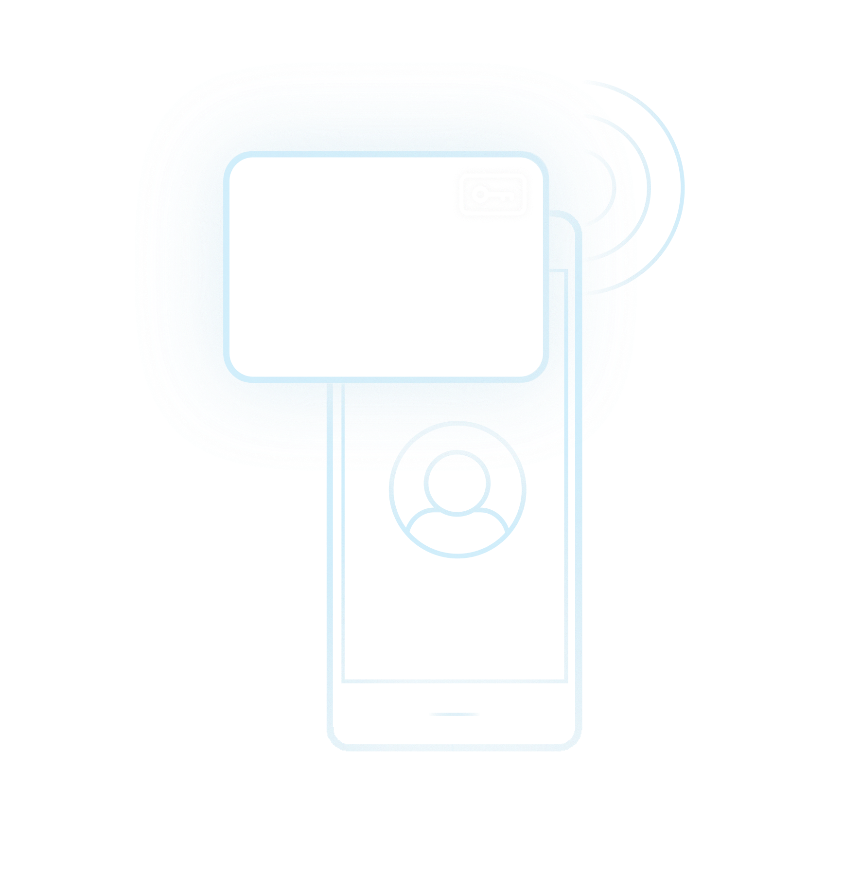 Card with person icon representing buyer and seller verification