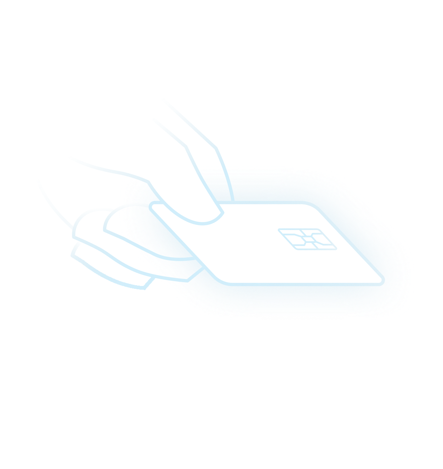 Person holding a smart card