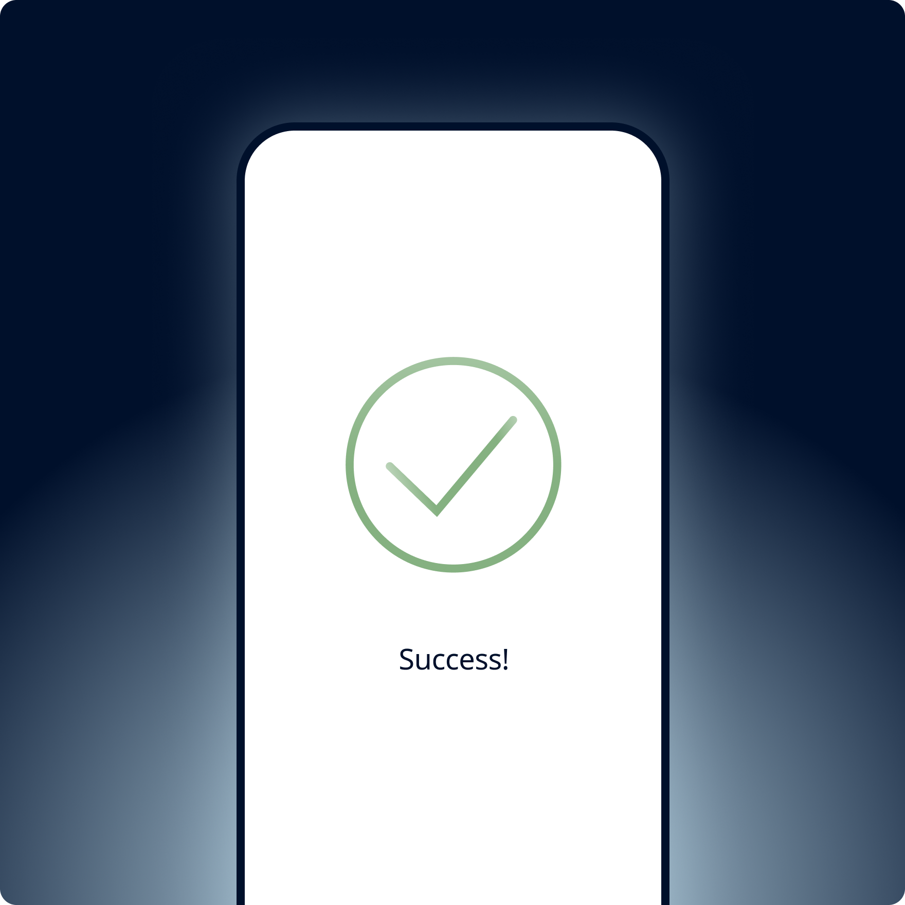 Phone mockup for step: Transfer Complete