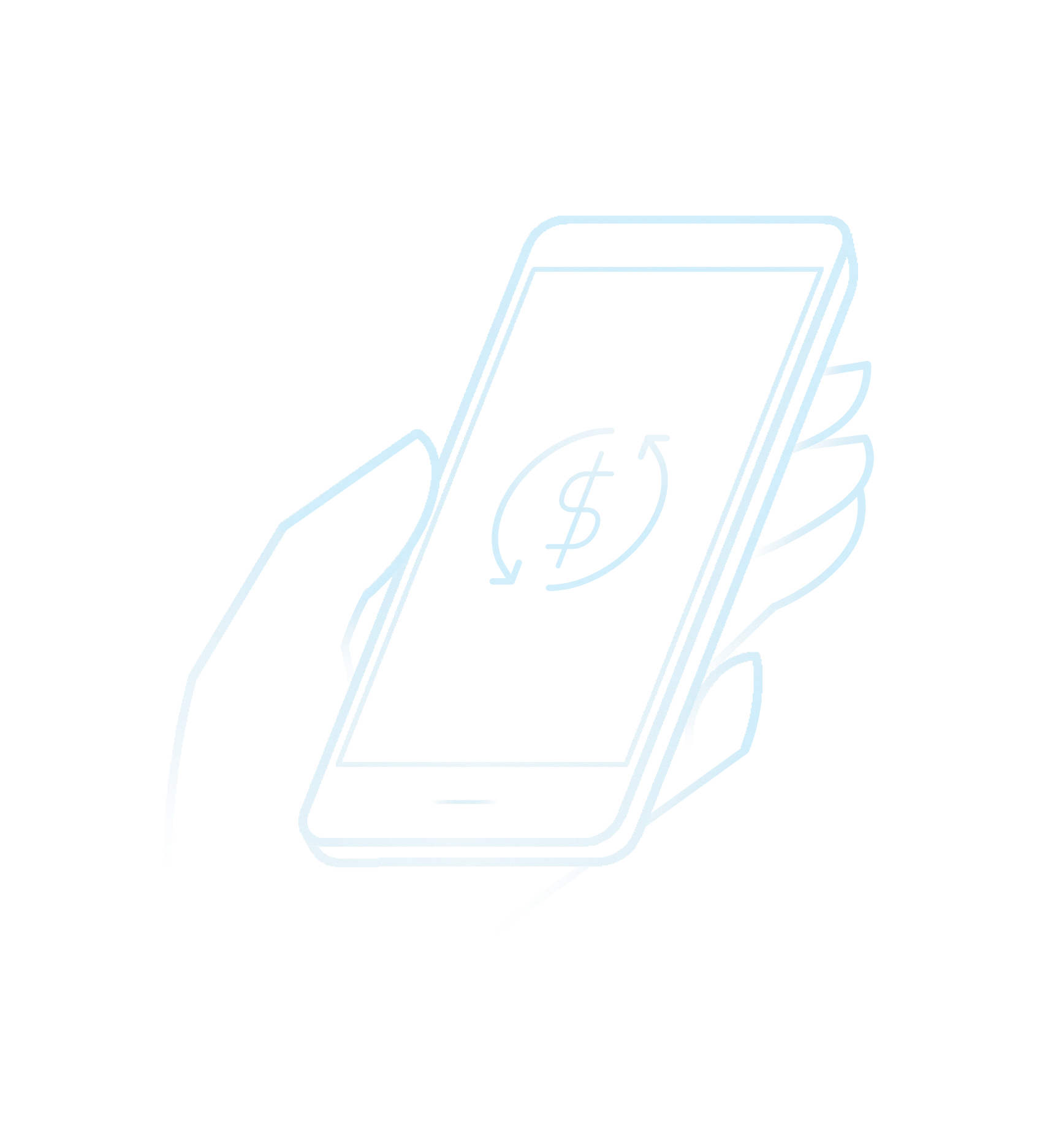 A person holding a phone with a monetary payment in progress