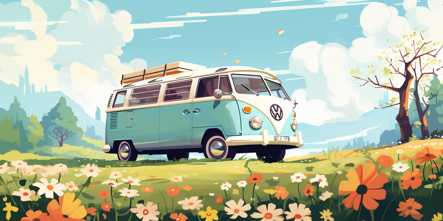 campervan on spring