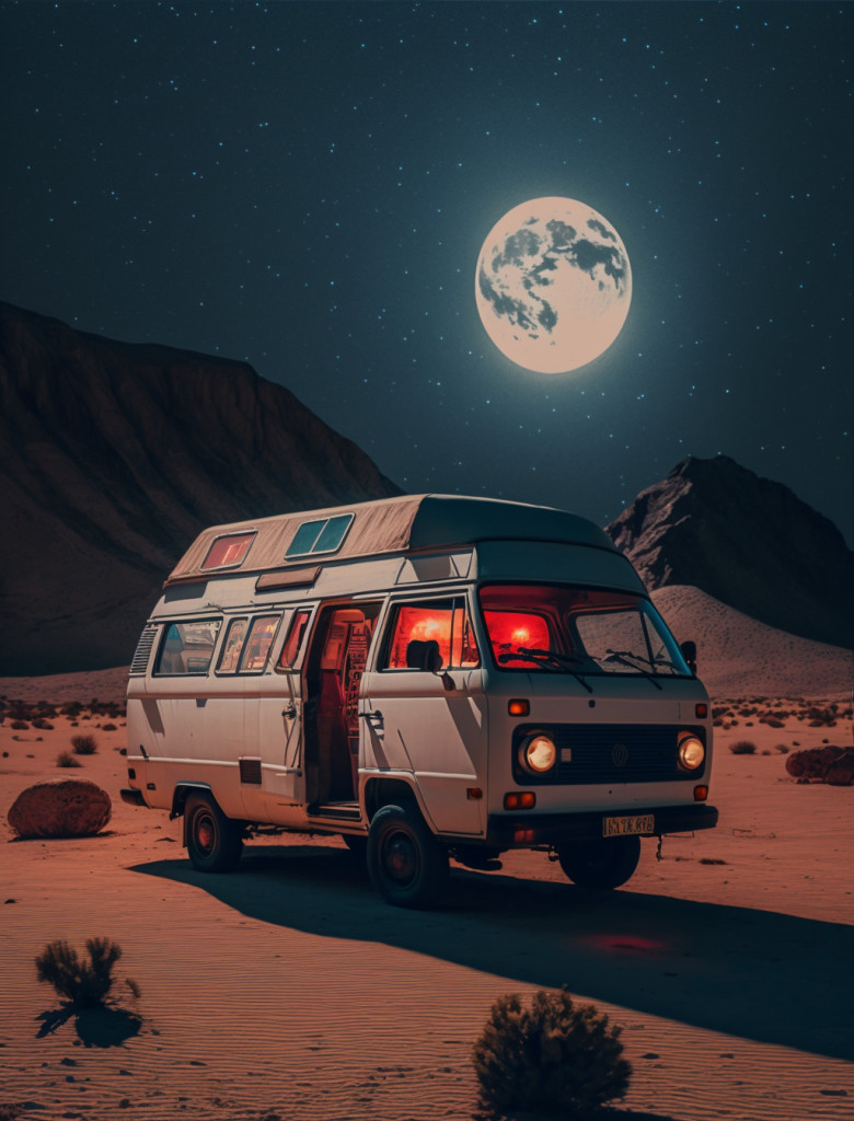 van life event in the desert