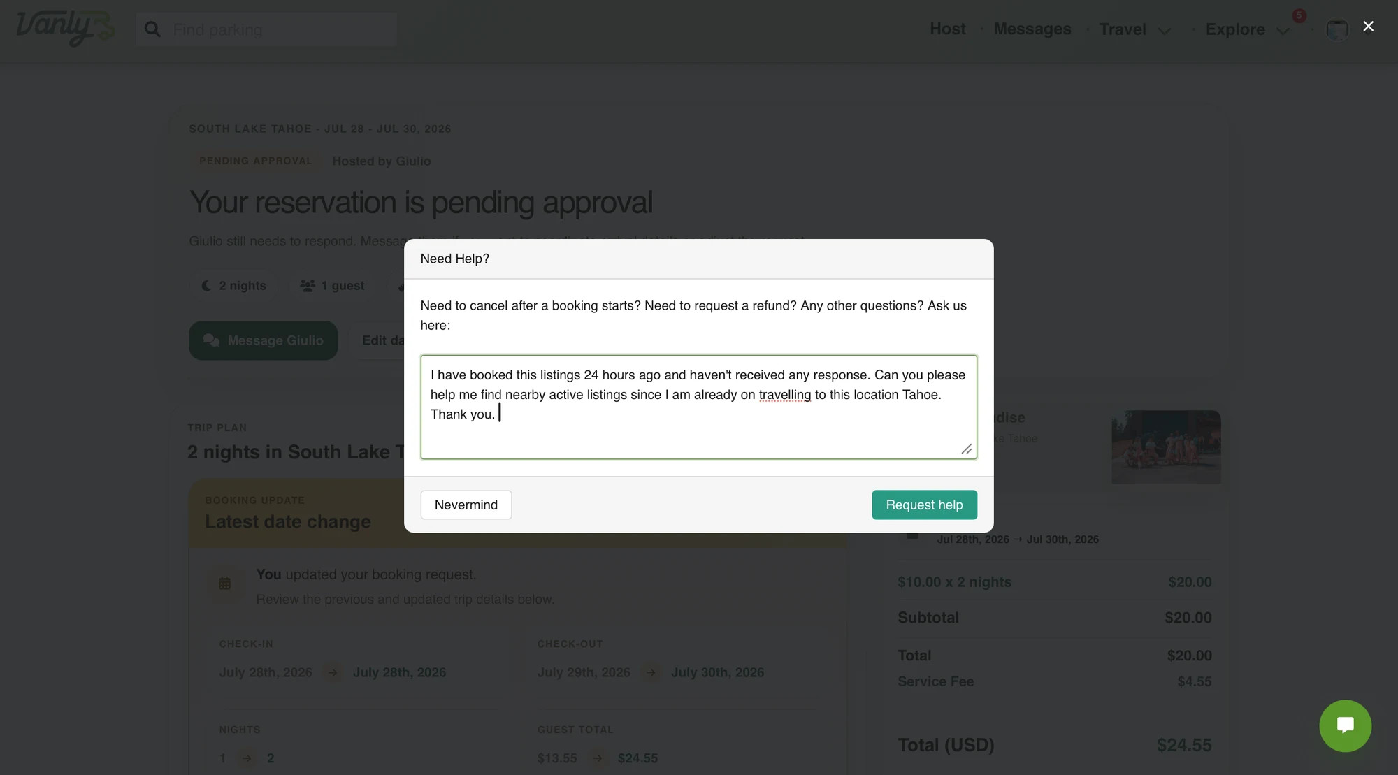 Use confirmed-trip tools before arrival and review the stay afterward.