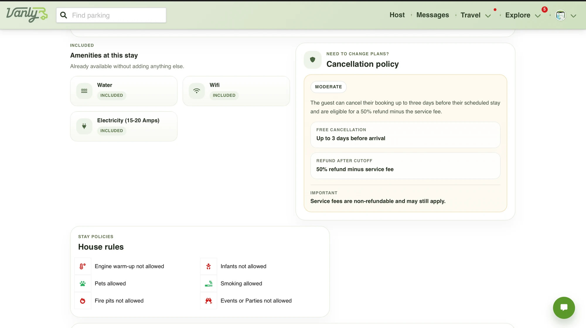 Review the booking status and all important trip details.