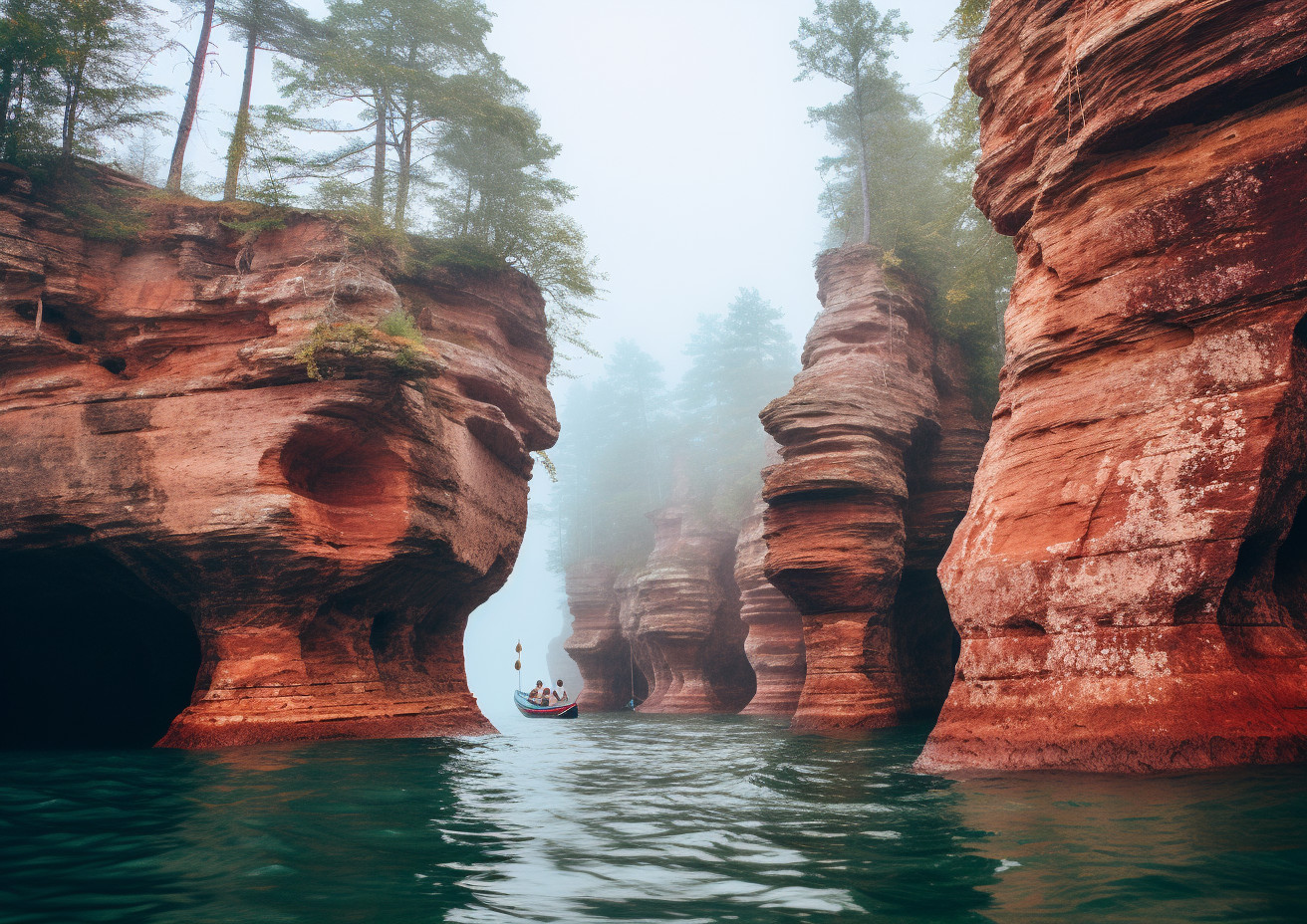 Digital art inspired by Apostle Islands, WI