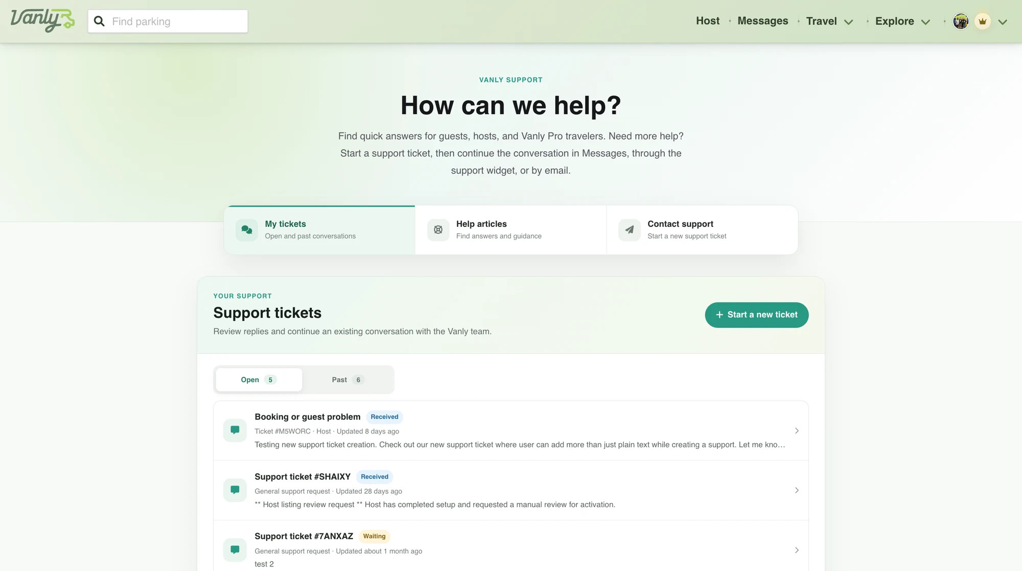 Vanly Help Center with searchable Vanly and Vanly Pro help articles.