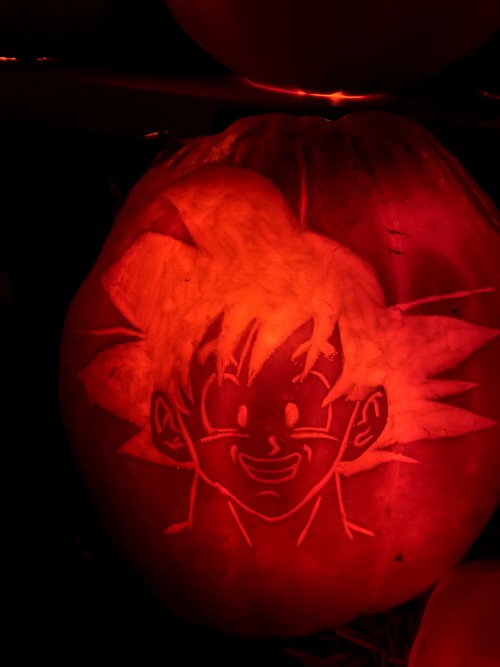 Goku Pumpkin Carving