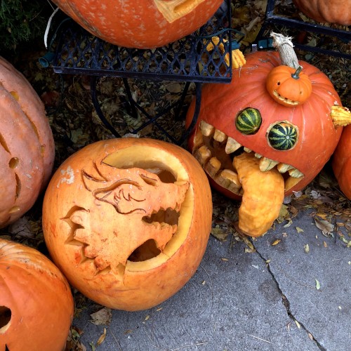 Game of Thrones Dire Wolf Pumpkin Carving