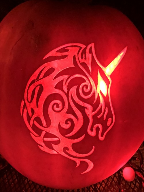 Unicorn Pumpkin Carving