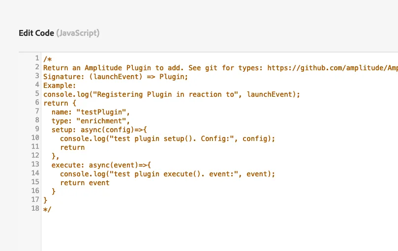 amplitude sample code