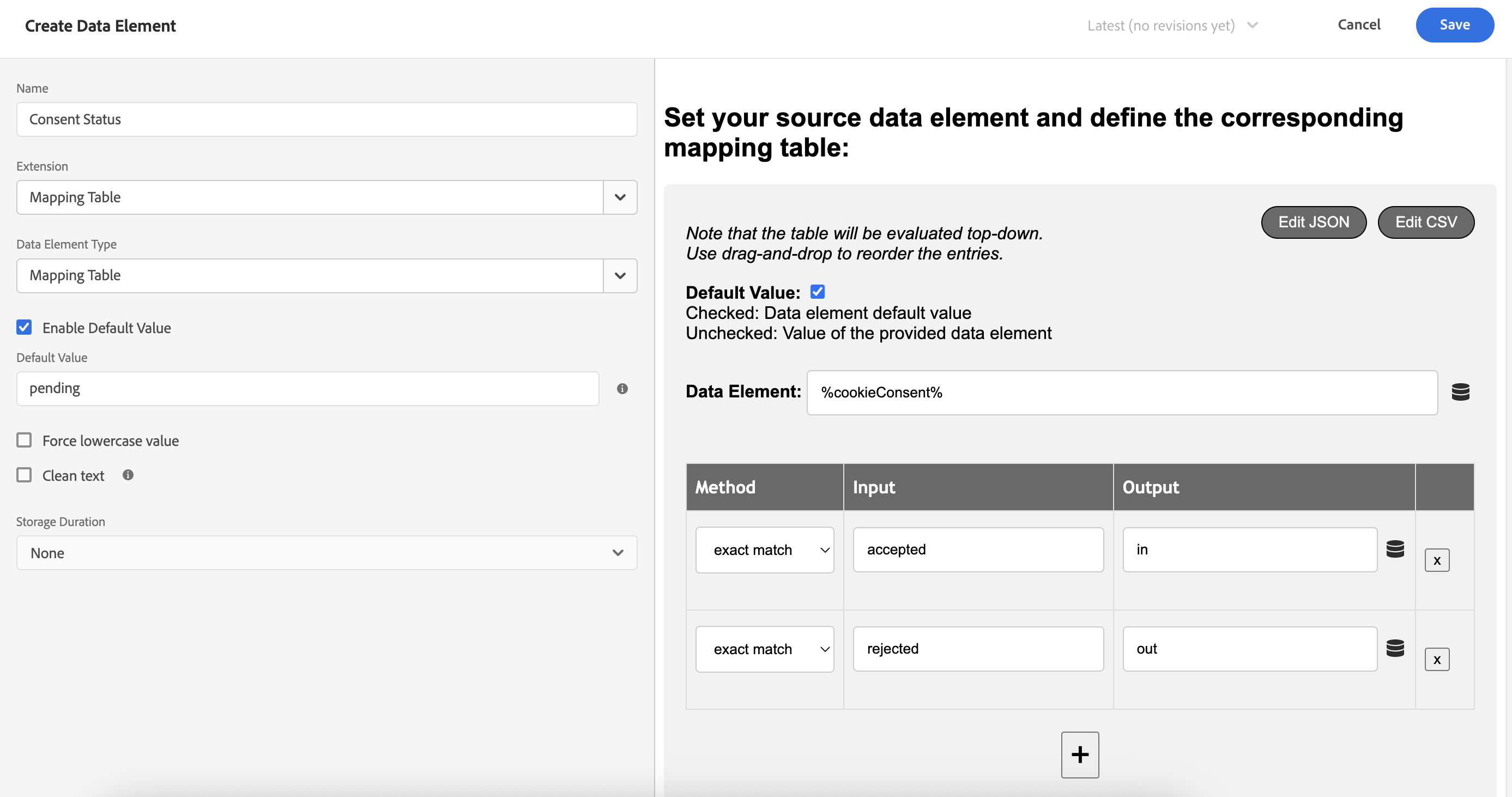 consent status data element