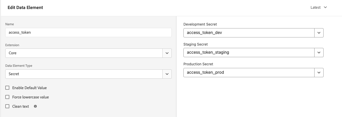Access Token Data Element
