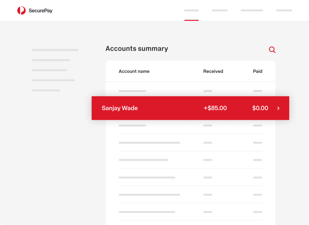 Accept receive secure online payment Australia - Online payment account preview