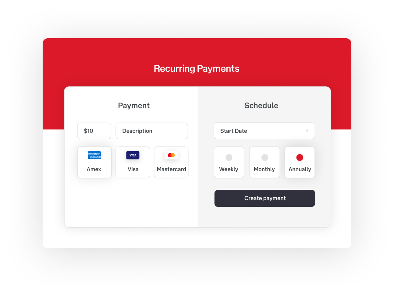 Billing direct debit payments recurring payments - Billing subscription recurring payments