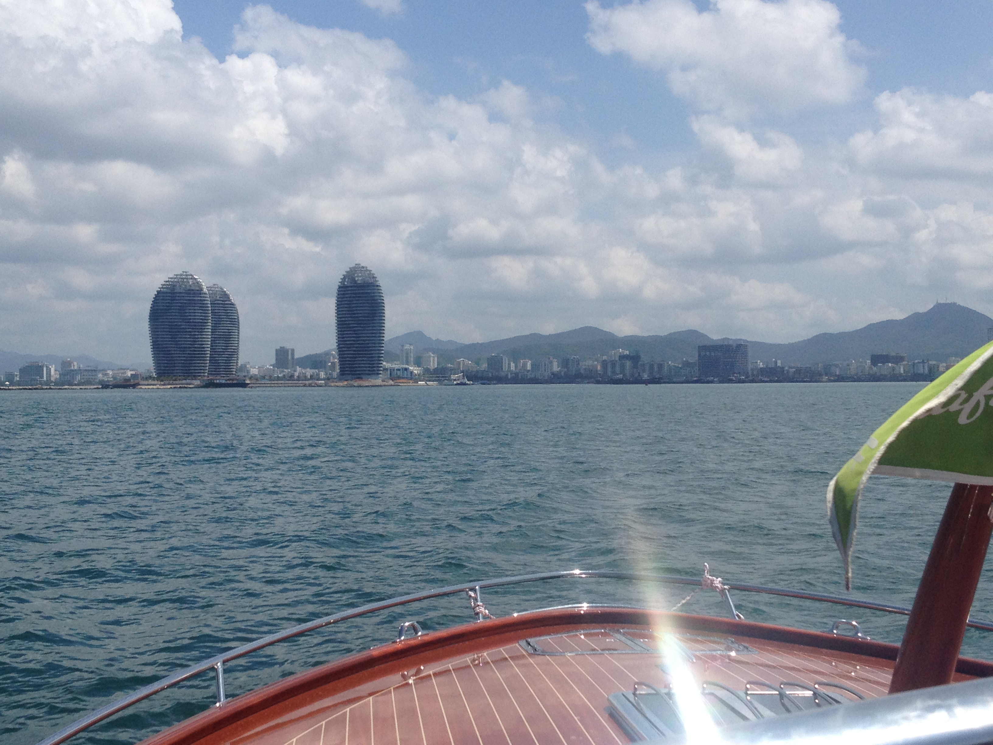 Hainan’s coastline comes into view.