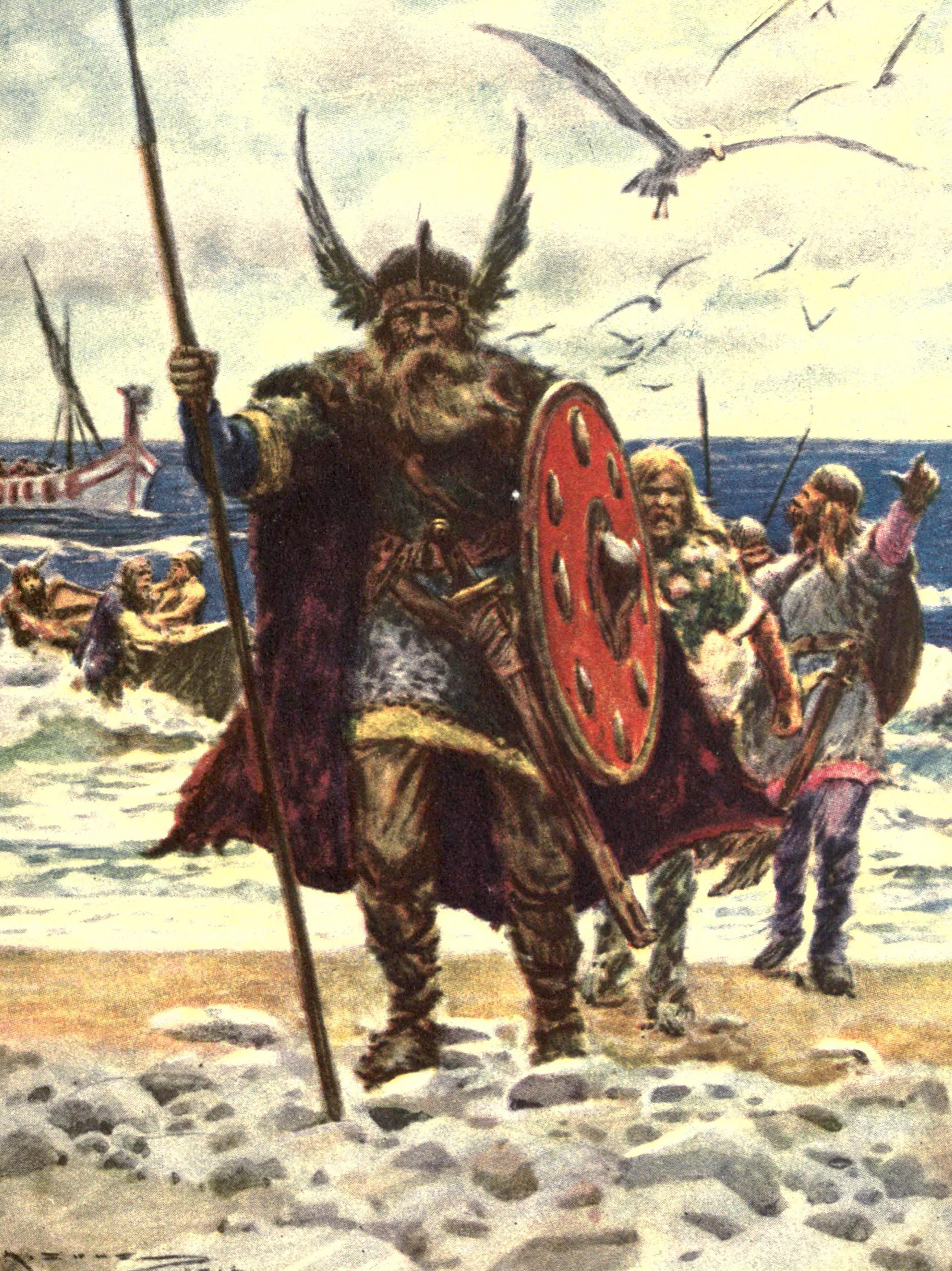 An artist’s impression of the famous Norse Viking explorer Lief Erikson, one of the first Europeans to reach Vinland (North America)