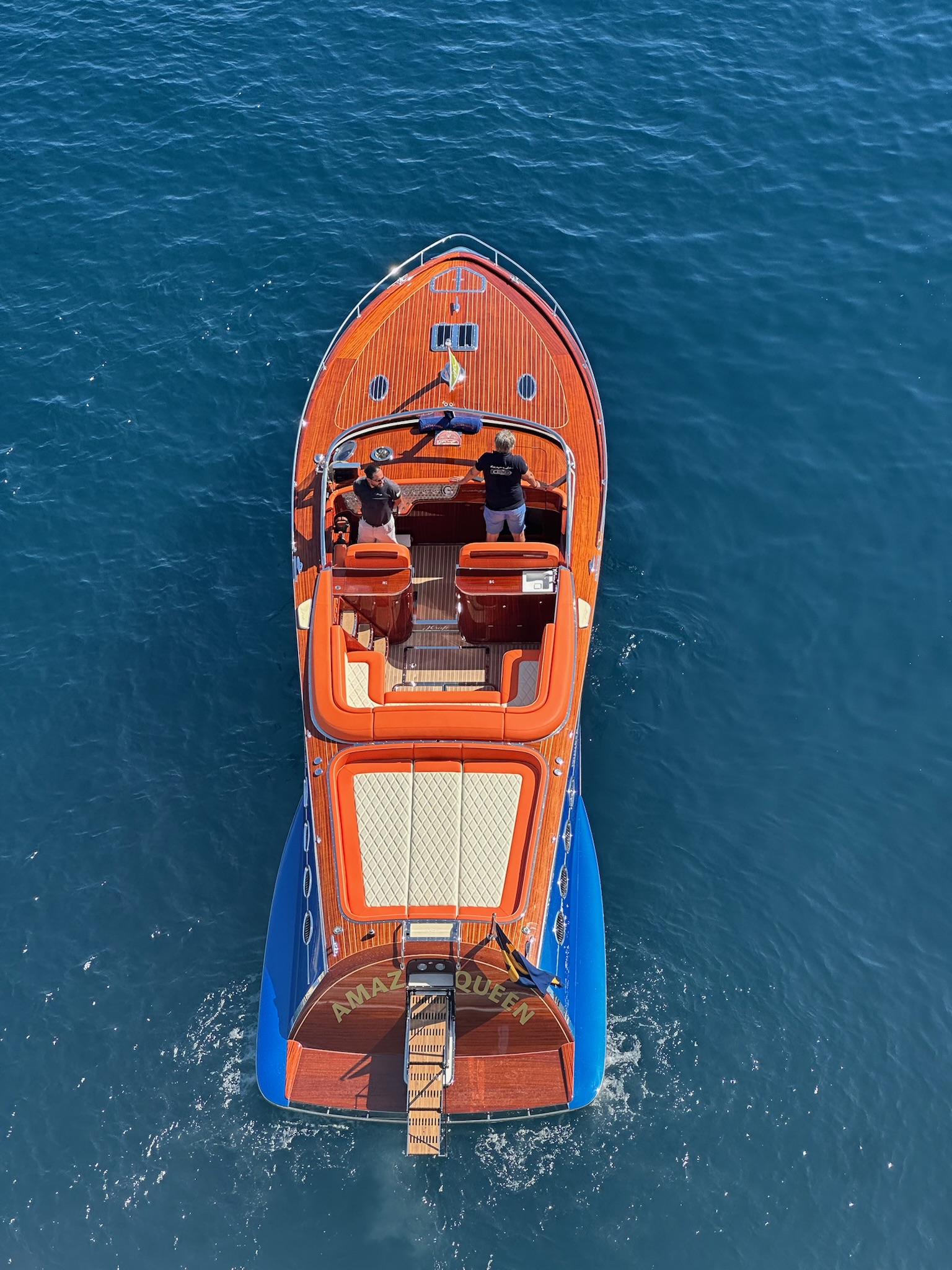 Amazon Queen from above in Monaco harbour.