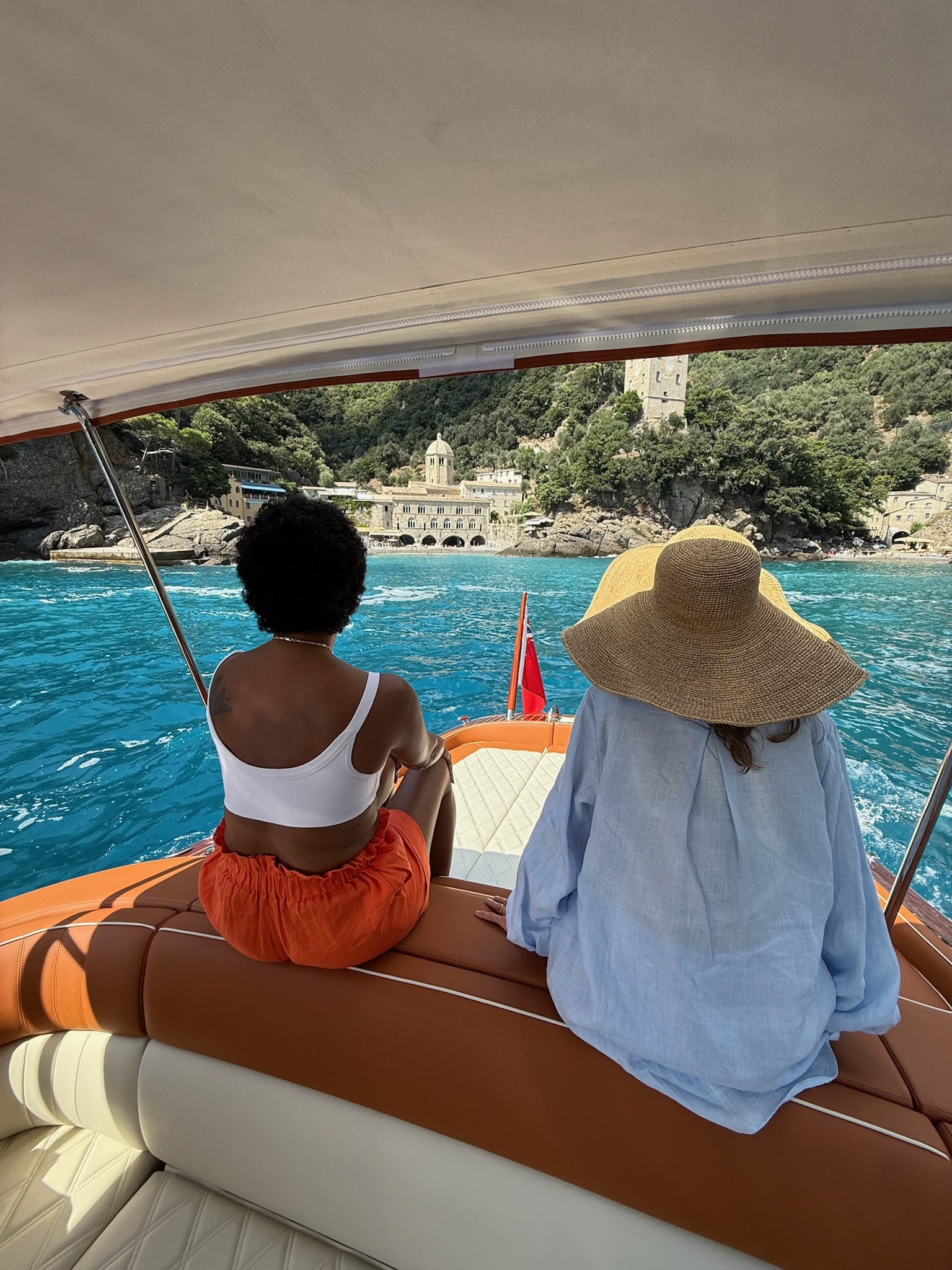 On board Toucan in Portofino.